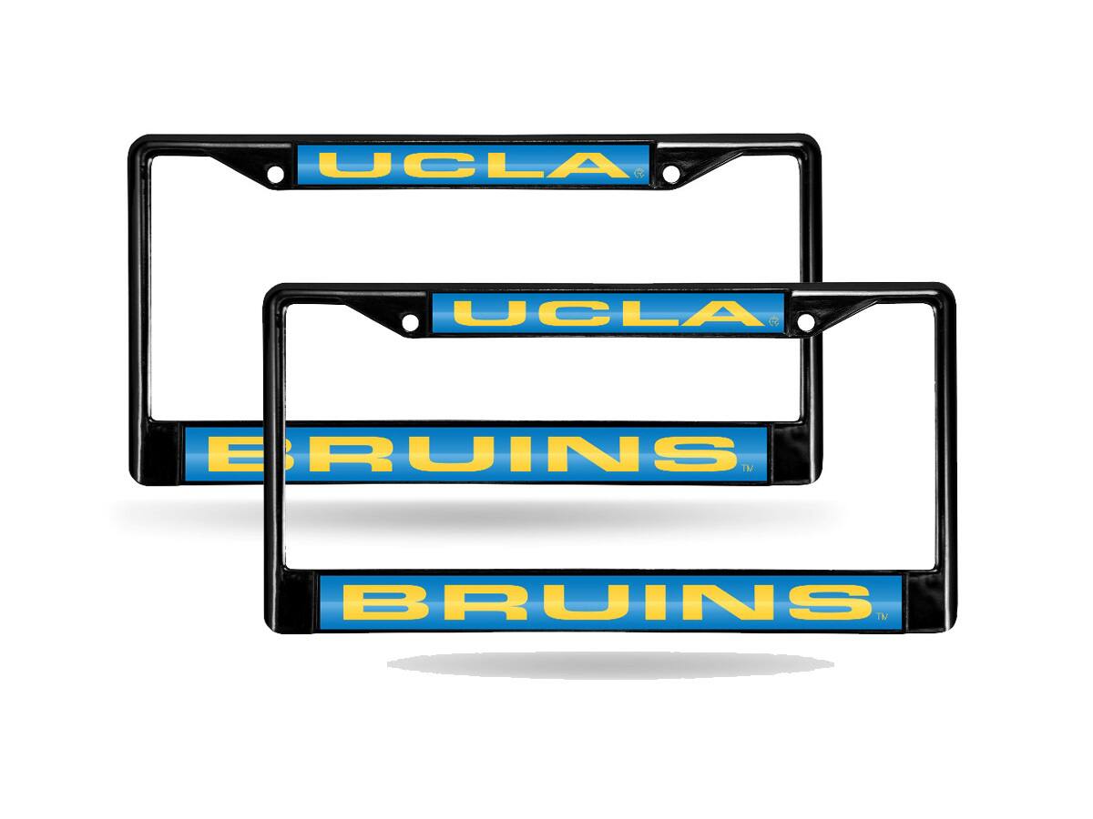 UCLA Bruins Black Metal Laser License Plate Frame - Set of 2
