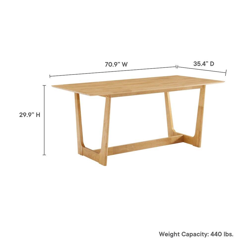 70.9" W x 35.4" D x 29.9" H  
Weight Capacity: 440 lbs.