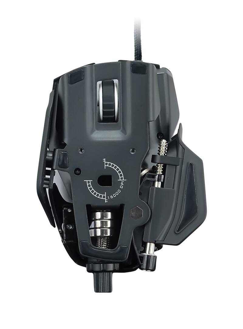 Back. Mad Catz - Mad Catz - R.A.T. 8+ Fully Adjustable Gaming Mouse with Superior 16000 DPI Sensor 50 Million Clicks - Wired - Black - BLACK.