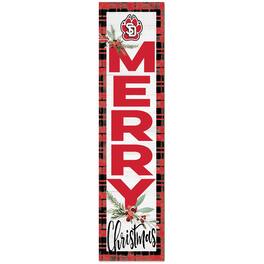 Jardine - South Dakota Coyotes 12'' x 48'' Outdoor Christmas Leaner - White