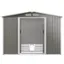 Alt View 1. Costway - 8'x6' Outdoor Storage Shed Galvanized Steel Tool House Organizer for Garden Yard - Light Grey.