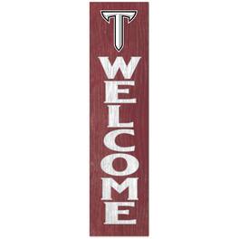 Jardine - Troy University Trojans 12'' x 48'' Outdoor Leaner Welcome Sign - Maroon