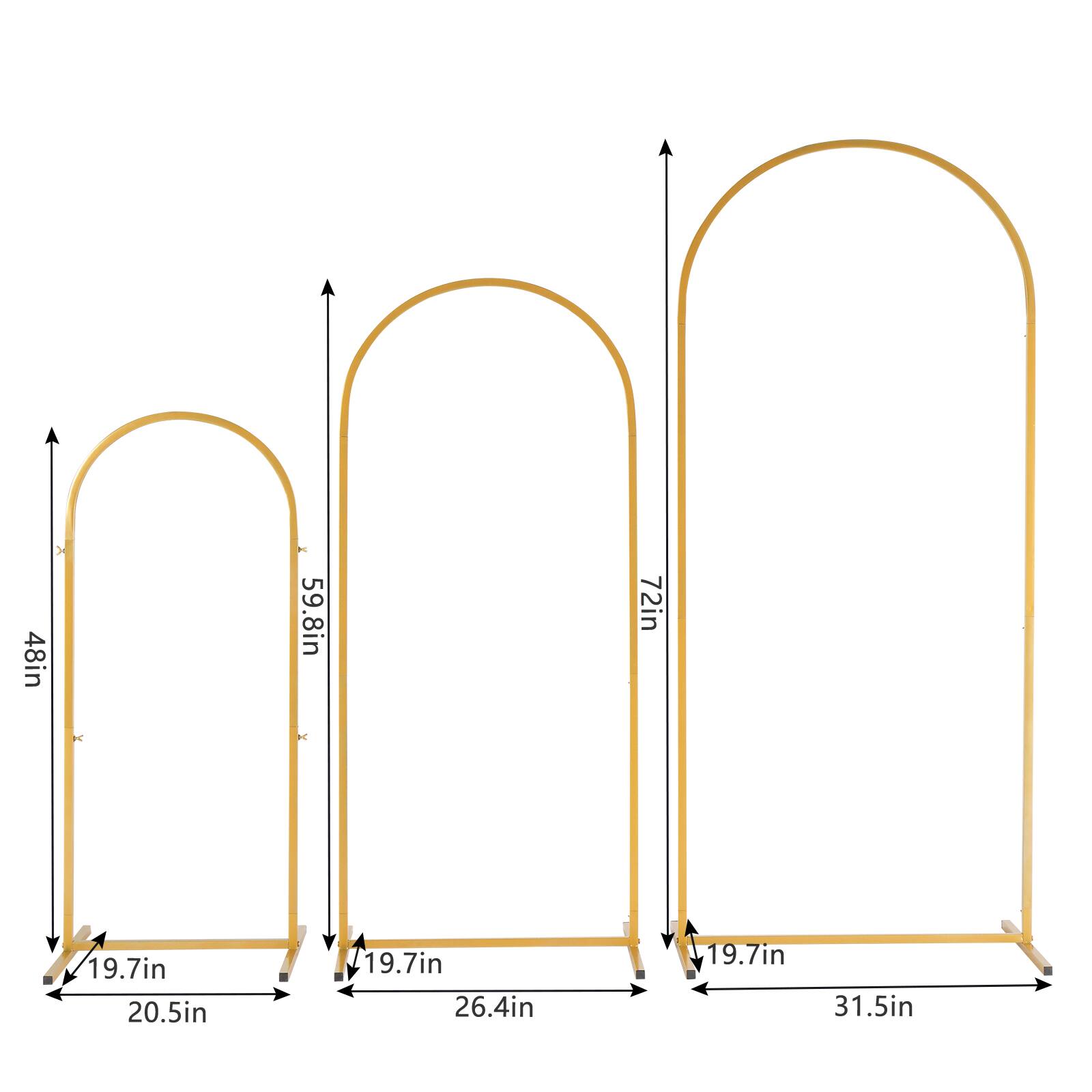 Alt View 2. Winado - Metal Arch Backdrop Stand Gold Wedding Arch Stand Set of 3(6FT/5FT/4FT)for Party.