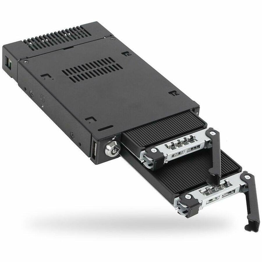 Alt View 5. Icy Dock - Icy Dock ToughArmor MB834MK-B V2 Drive Enclosure for 3.5" M.2, PCI Express NVMe 4.0 - SFF-8654 SlimSAS Host Interface.