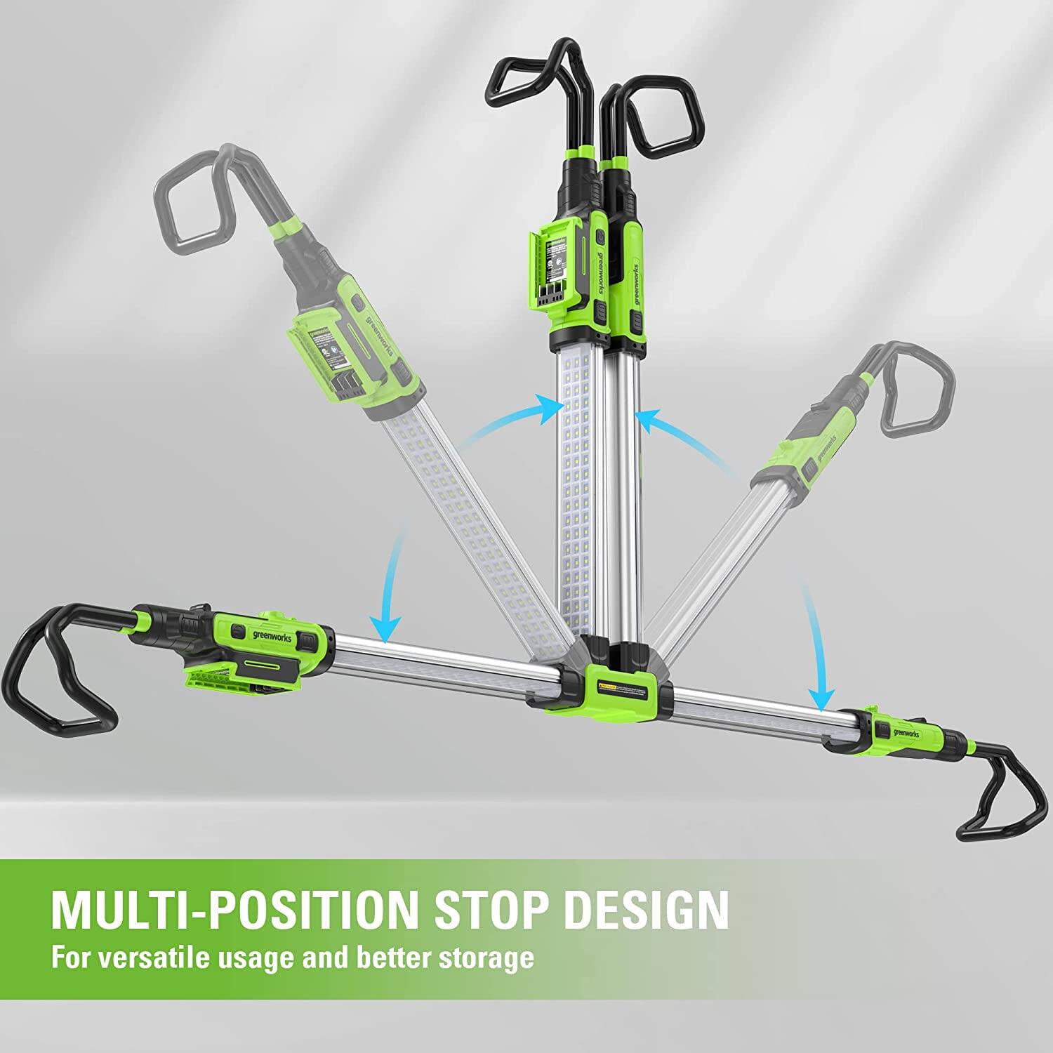 MULTI-POSITION STOP DESIGN  
For versatile usage and better storage