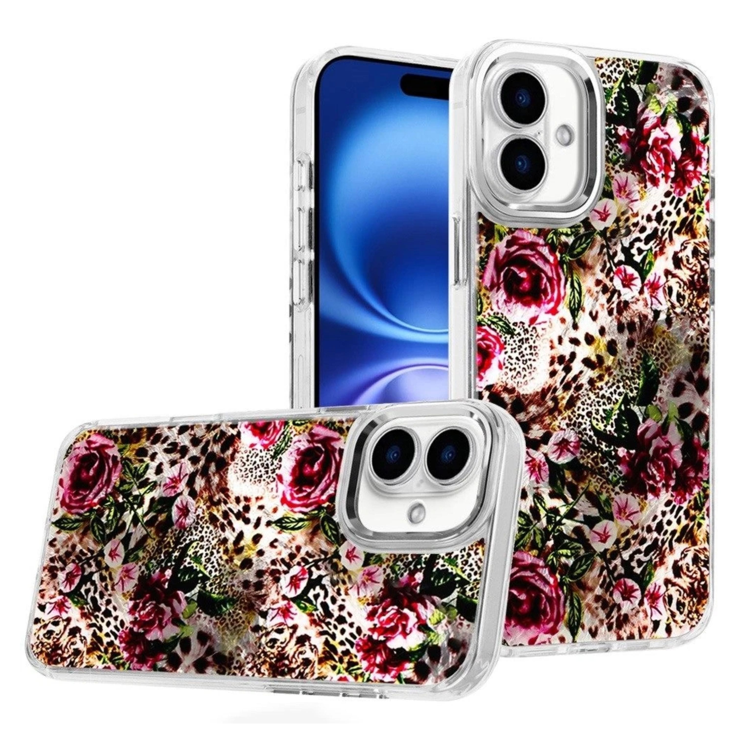 Kitcheniva - Cute In Mold Design Cover Metallic Buttons Plus Tempered Glass For iPhone 17 1 - Multicolor price history on PriceWatchPro