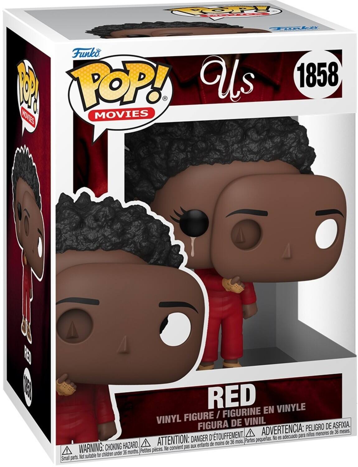COP TIl Funko R POP! Us 1858 MOVIES RED
RED EN VINYLE FIGURE / FIGURINE VINYL DE VINIL FIGURA
PELIGRO DE ASFIXIA, D'TOUFFEMENT. ADVERTENCIA: ninos menores de 36 meses.
DANGER No eS adecuado para ATTENTION: de 36 mois, Partes pequeias.
HAZARD. enfants de moins WARNING: CHOKING Ne convient pas aux 36 months Petites pieces. Not suitable for children under Small parts.