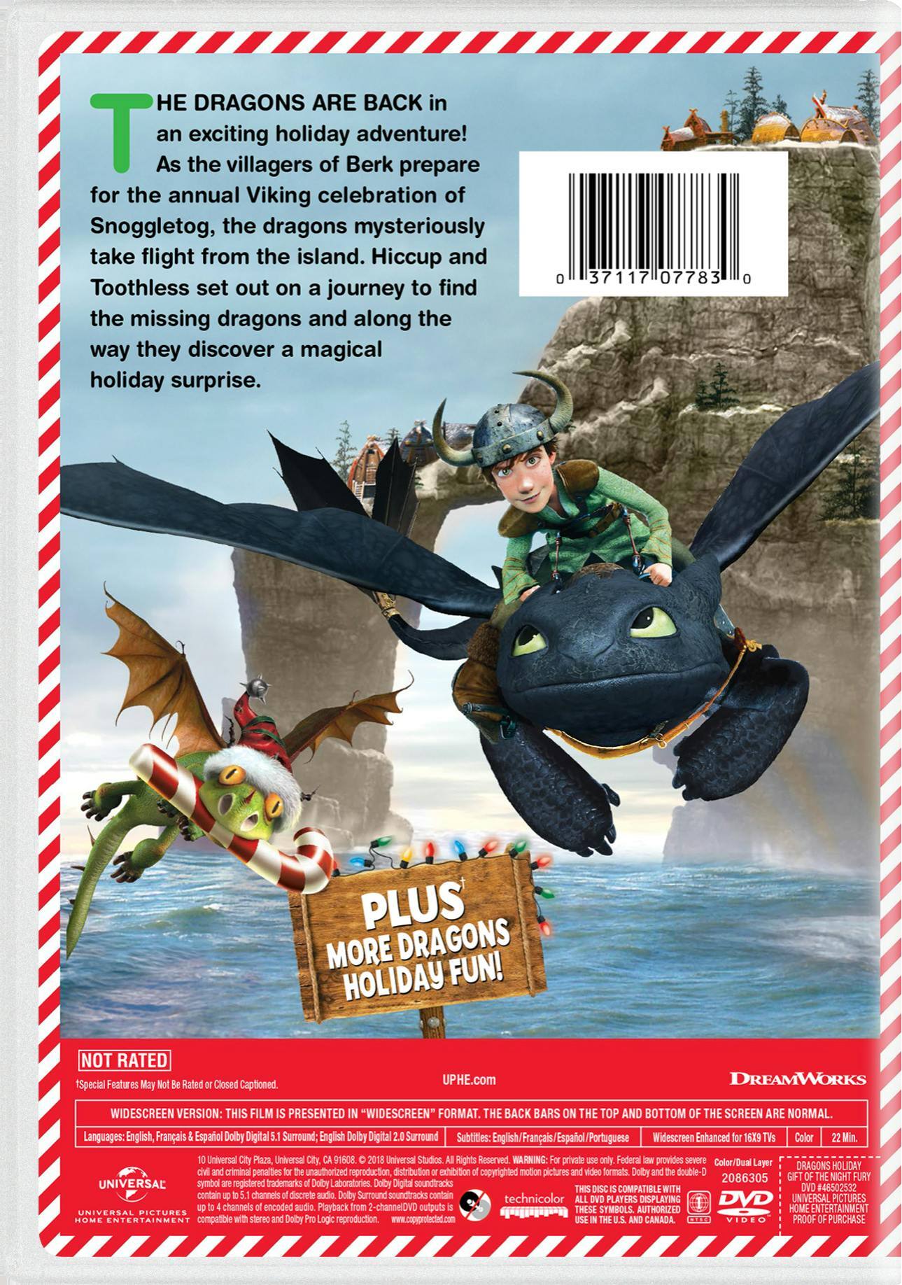 Angle. Dragons: Gift of the Night Fury (DVD Holiday Edition) [DVD].