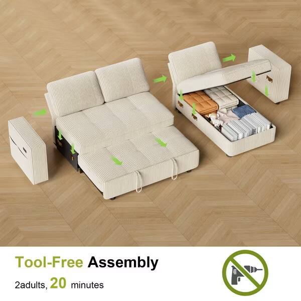Tool-Free Assembly  
2 adults, 20 minutes