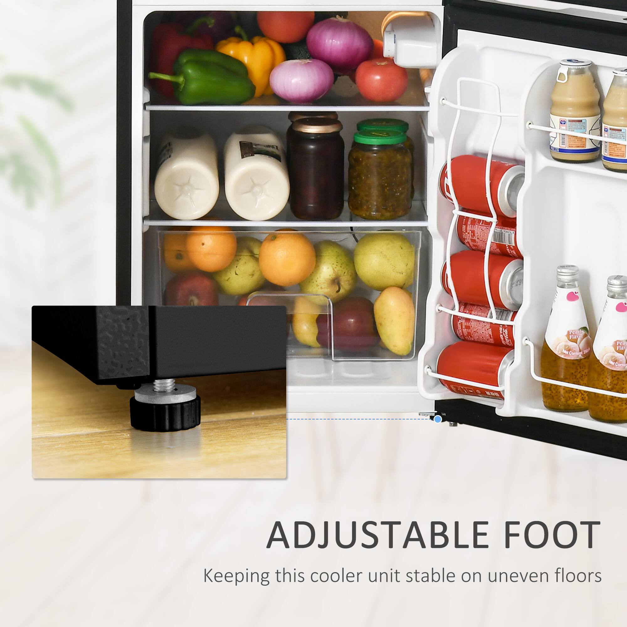 ADJUSTABLE FOOT  
Keeping this cooler unit stable on uneven floors