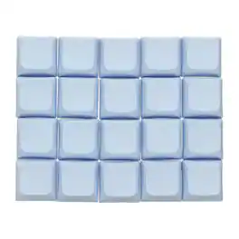 Unique Bargains - 20pcs PBT Keycap Set, Colorful Mechanical Numeric Keypads Portable Blank Keycaps for Office Gaming DIY - Blue