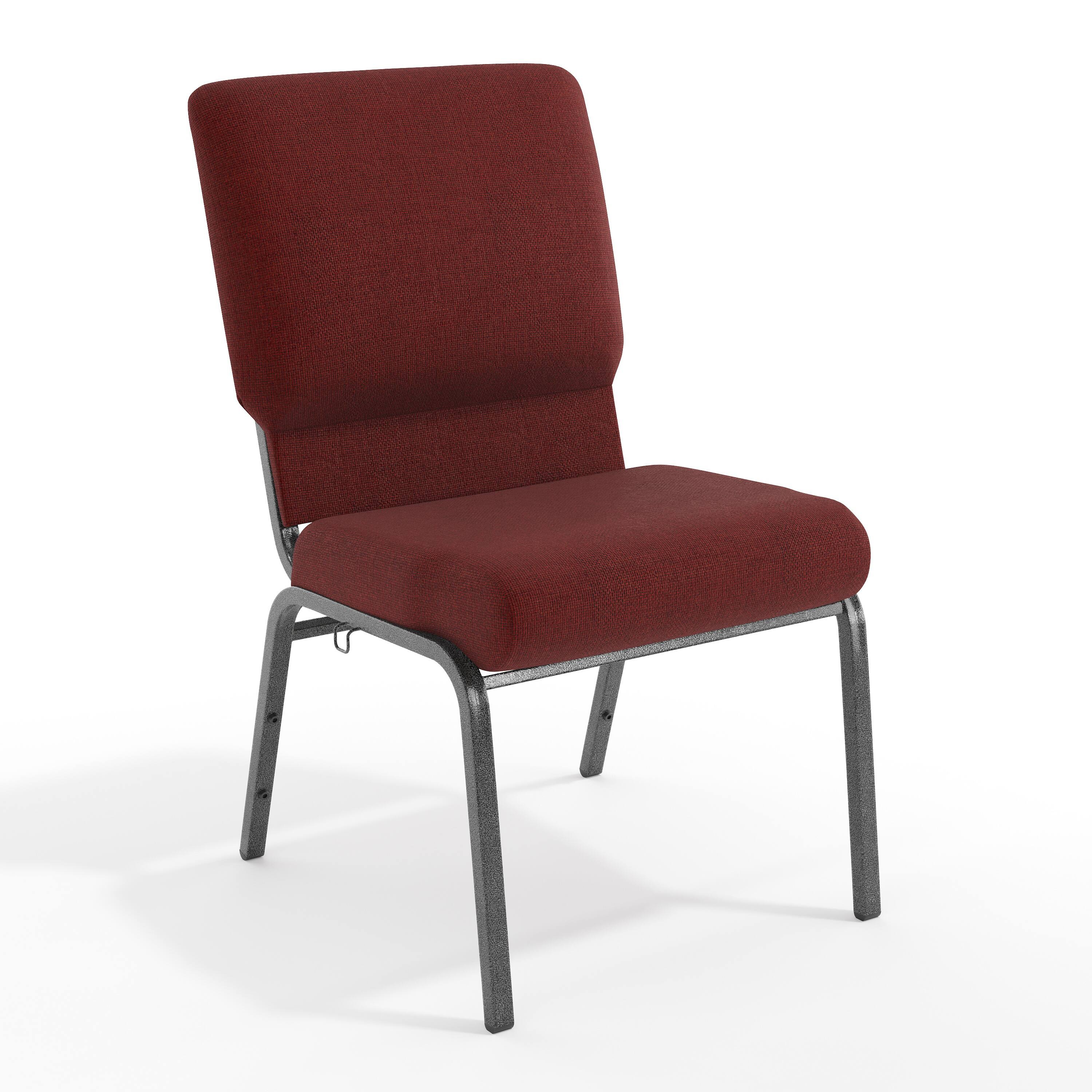 Maroon Fabric/Silver Vein Frame