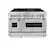Front. ZLINE - 48 in. 6.0 cu. ft. Legacy Freestanding Dual Fuel Range with 7 Burner Gas Cooktop & 2 Electric Ovens in Stainless Steel - Stainless steel.