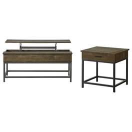 Coaster Co. of America - Byers 2-piece Lift Top Coffee and End Table Set Oak - Brown