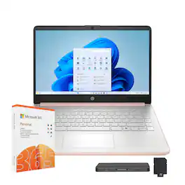HP - 14" Laptop - Intel Processor N150 - 8GB Memory - 128GB UFS - Pale Rose Gold