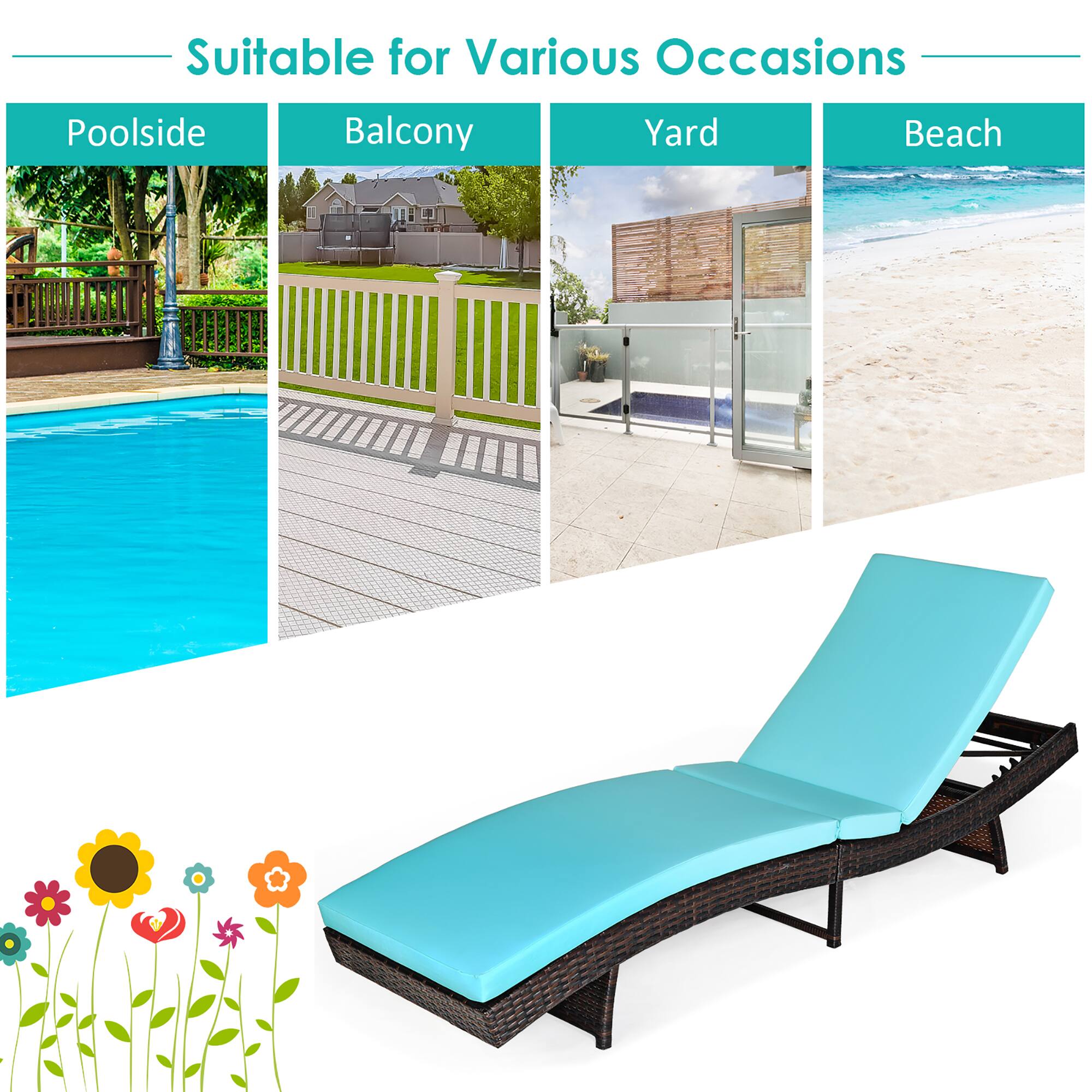 Suitable for Various Occasions: Poolside, Balcony, Yard, Beach