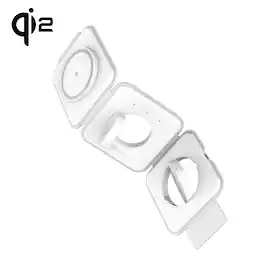 j5create - Qi2 3-in-1 Magnetic Travel Wireless Charging Station - White