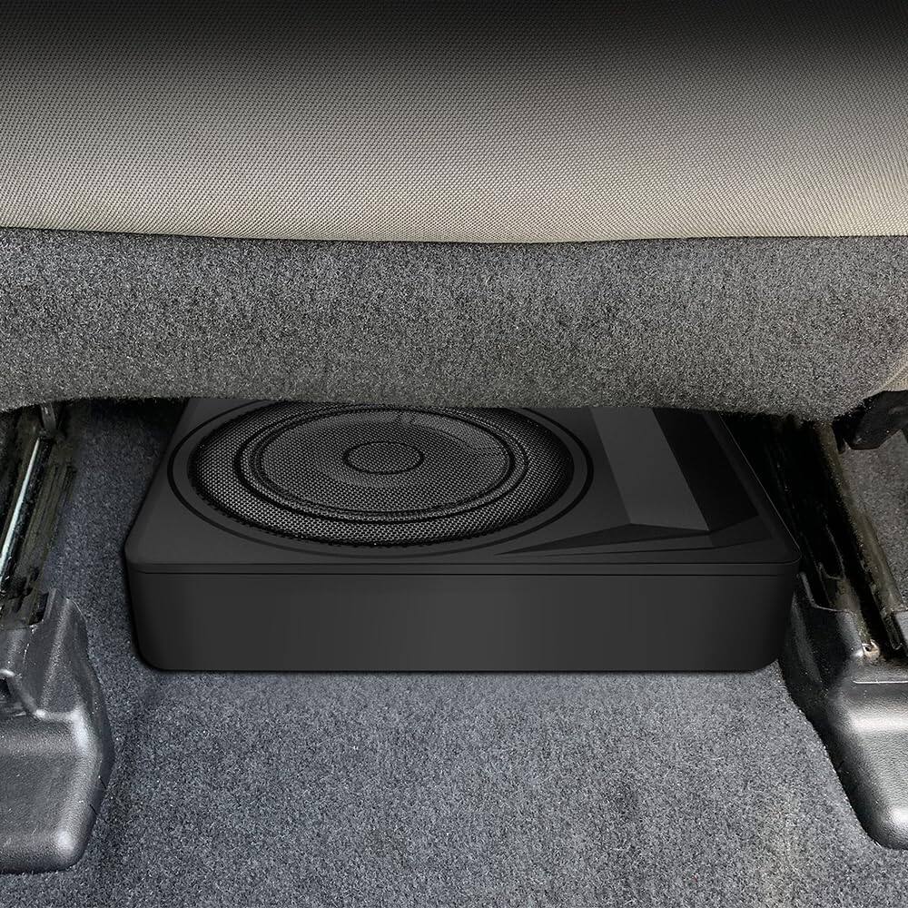 Alt View 3. Skar Audio - 10 Inch Slim Under Seat Car Subwoofer With Built-in Amplifier-For Car/truck High/low Level Inputs Remote - Default.