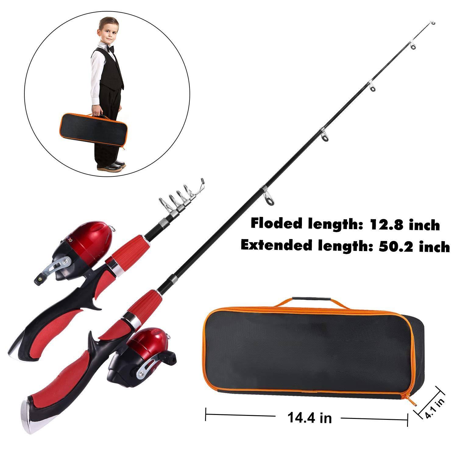 Floated length: 12.8 inch  
Extended length: 50.2 inch  

14.4 in  
4.1 in