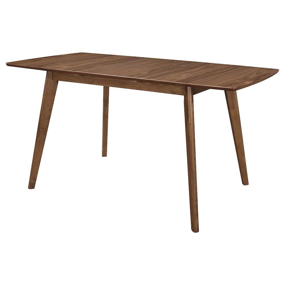 Alt View 2. Coaster Co. of America - Alfredo 63-inch Extension Leaf Dining Table Natural Walnut - Brown.