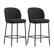 Angle. CorLiving - Luxury Boucle Counter Height Bar Stools (Set of 2) - Grey.