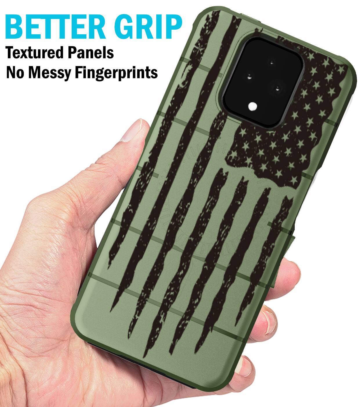 BETTER GRIP  
Textured Panels  
No Messy Fingerprints