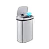 Front. Innovaze - 13 Gal./50L Stainless Steel Touchless Motion Sensor Trash Can for Kitchen & Office - Silver.
