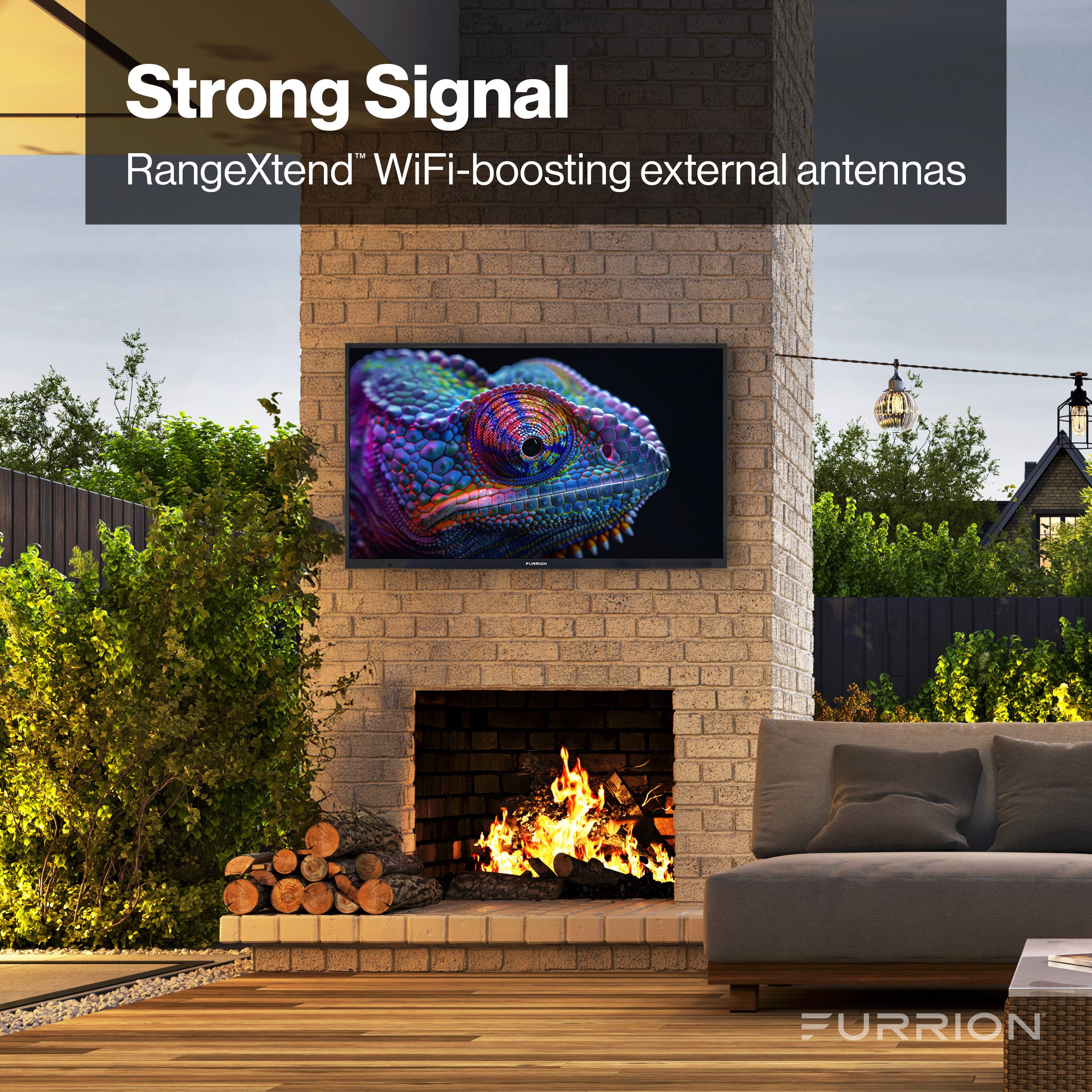 Strong Signal  
RangeXtend™ WiFi-boosting external antennas