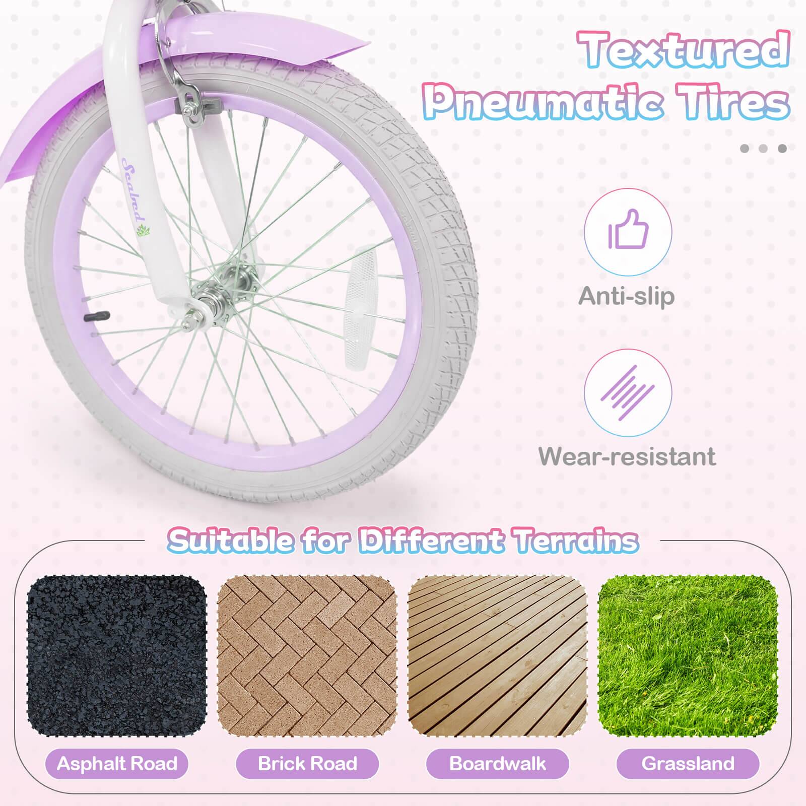 Seabed Textured Pneumatic Tires Anti-slip Wear-resistant Suitable for Different Terrains Asphalt Road Brick Road Boardwalk Grassland