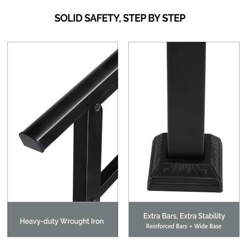 SOLID SAFETY, STEP BY STEP

Heavy-duty Wrought Iron

Extra Bars, Extra Stability
Reinforced Bars + Wide Base