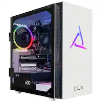 CLX - SET Gaming Desktop - Intel Core i7 13700F - 16GB DDR5 4800 Memory - GeForce RTX 4060 - 1TB NVMe M.2 SSD - White - Front_Zoom