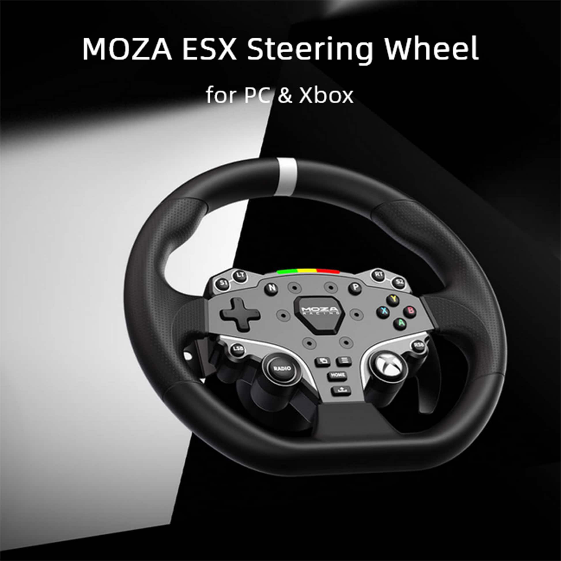 MOZA ESX Steering Wheel for PC & Xbox LT S1 N + LSB . MOZA . P IT s Y X A B RS RADIO d WOME d