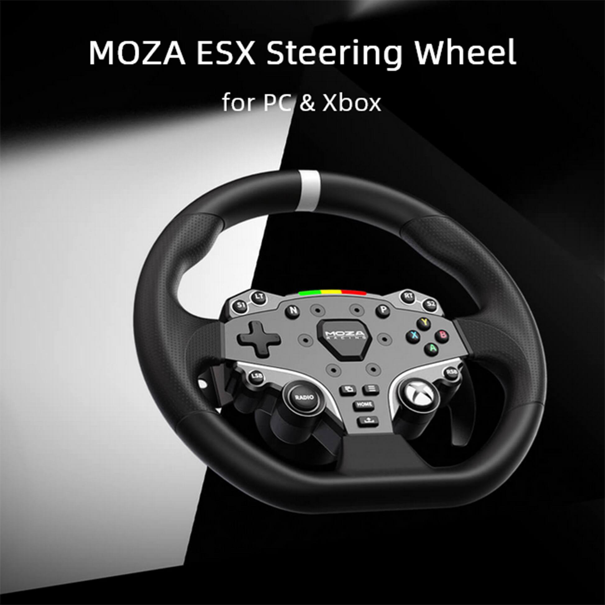 MOZA ESX Steering Wheel for PC & Xbox LT S1 N + LSB . MOZA . P IT s Y X A B RS RADIO d WOME d