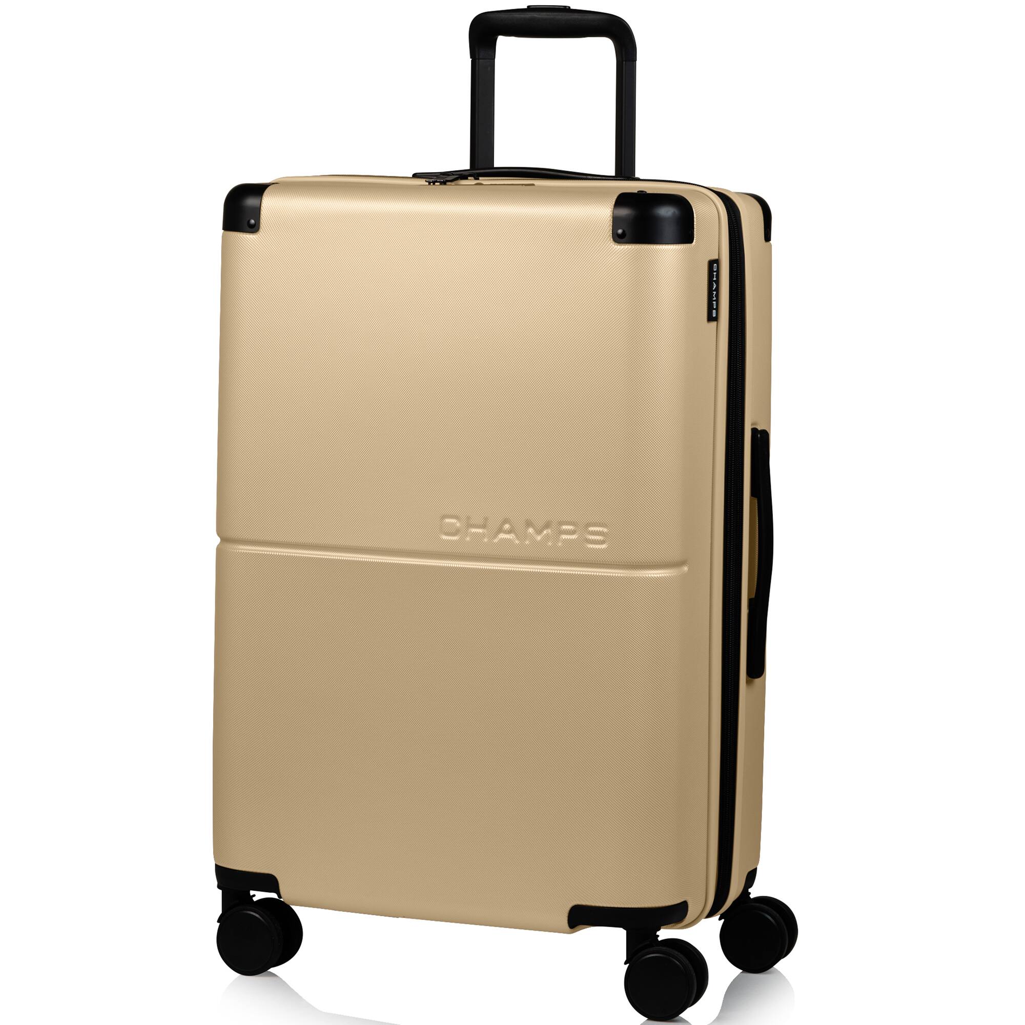 Angle. Champs - Earth Collection - 3-piece Hardside Luggage set - Sand.