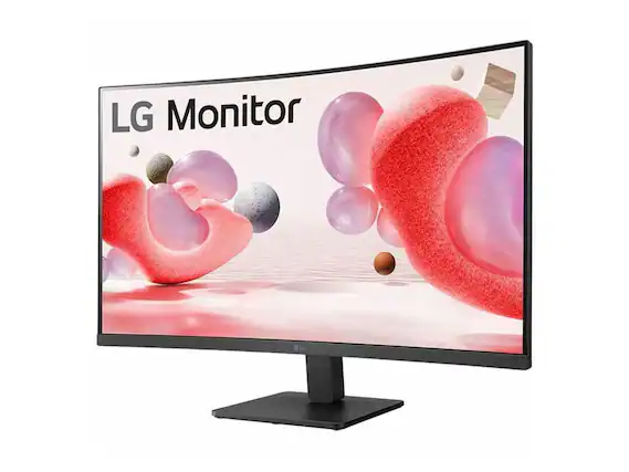 Front. LG - LG 32BR50C-B 32" Full HD Curved Monitor - Matte Black - FreeSync - HDMI/VGA - Black.