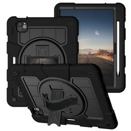Dteck - Heavy Duty Rugged Case for Apple iPad Air (M4) 11" 2026&2025&2024,Shockproof Kickstand Cover with Shoulder Strap - F