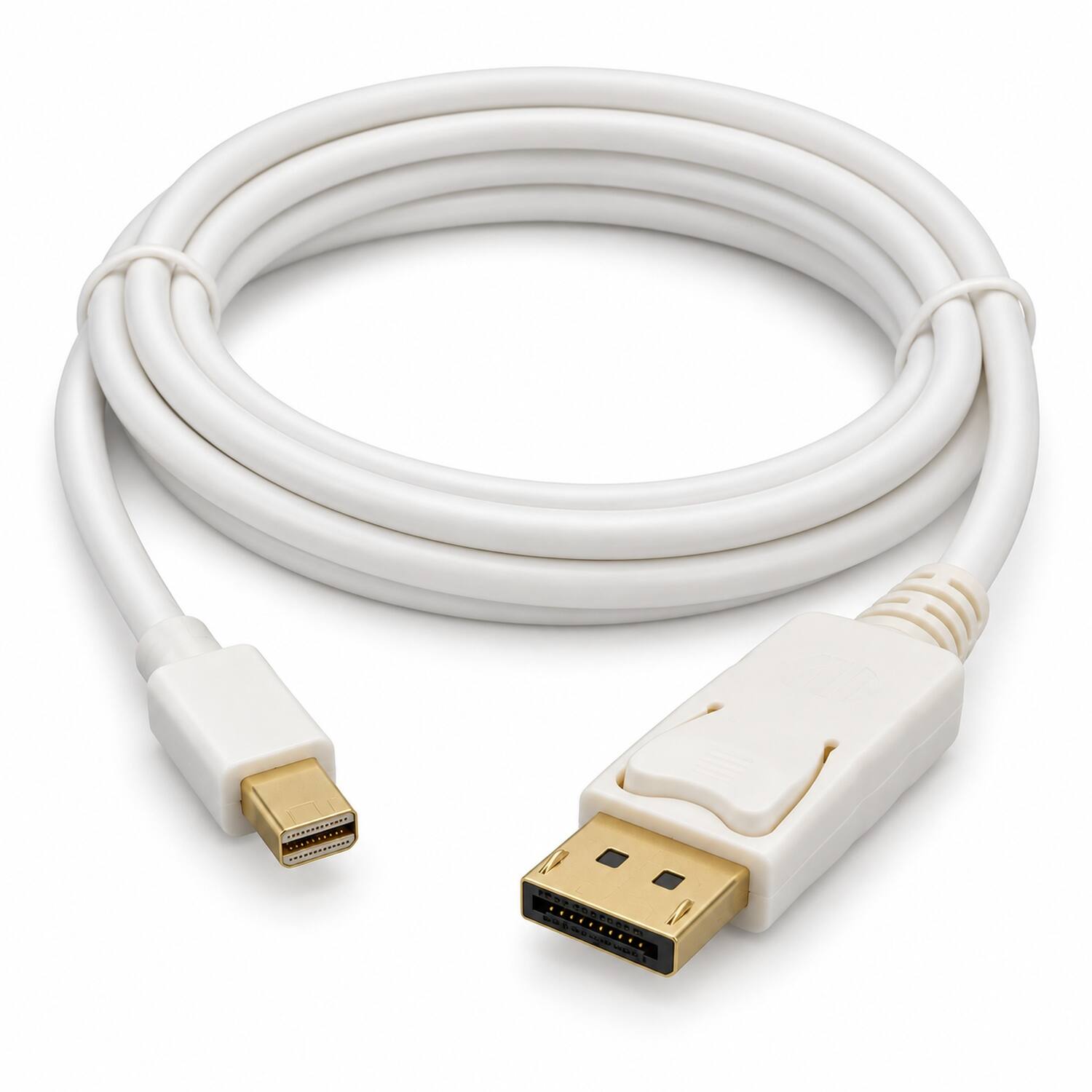 Angle. Sanoxy - 15ft Mini DisplayPort to DisplayPort Cable 32AWG - White.