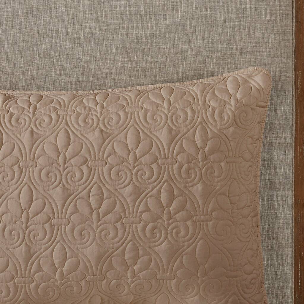 Alt View 3. Gracie Mills - Gracie Mills Sandy 3 Piece Split Corner Classic Pleated Quilted Bedspread Set - Khaki.