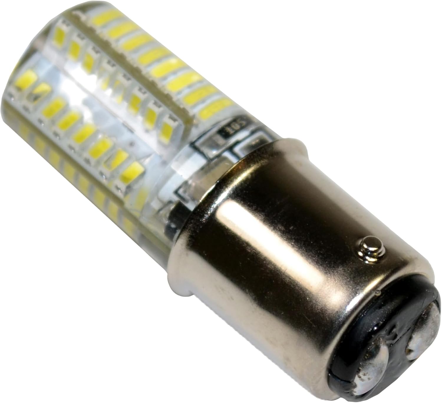 Alt View 2. HQRP - HQRP 2-Pack BA15d LED Bulbs 220V 64xSMD3014 Cool White for Singer/Husqvarna/Bernina/Pfaff Sewing Machines.