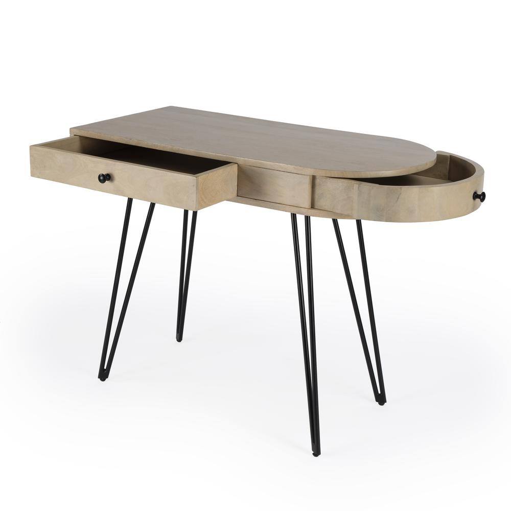 Alt View 3. Butler Specialty - Sebastopol Reversible 2 Drawer Writing Desk - Natural.
