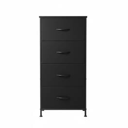 AOITUN - Fabric Dresser for Daily Bedroom Use, 4-Drawer Tall Storage Tower for Clothes Organization, Compact Drawer Unit - Black