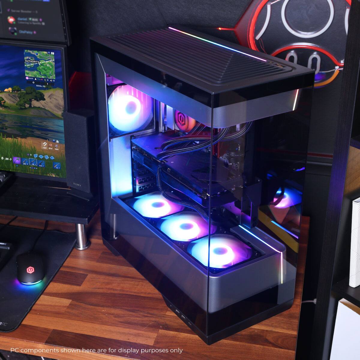 PC components shown here are for display purposes only.