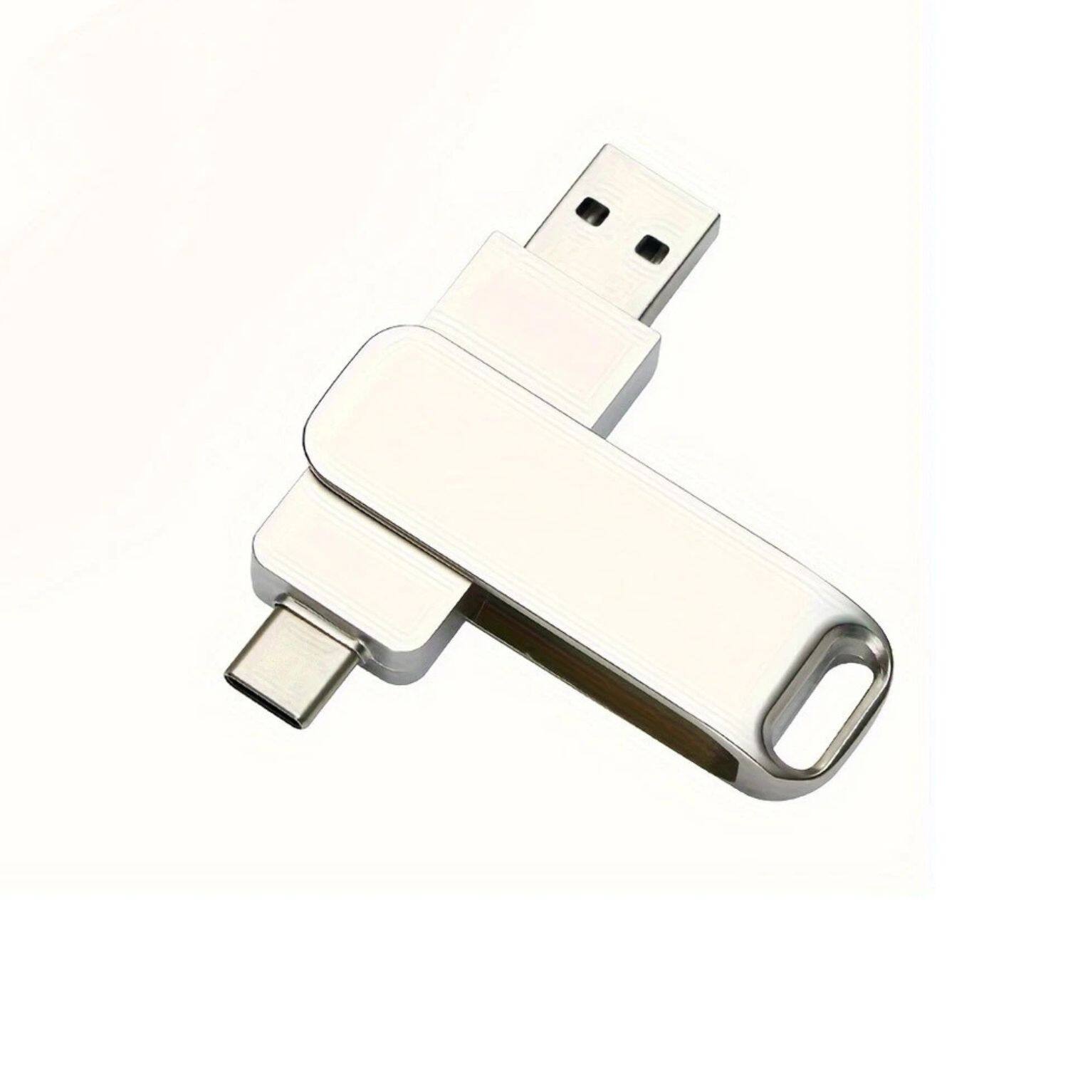 Stock Preferred - 128GB High-Speed USB 3.0 Type-C Flash Drive – Dual Interface Portable Memory Stick - Silver