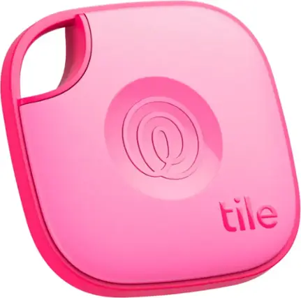 Front. Tile by Life360 - Life360 Tile Mate Bluetooth Tracker, Keys Finder and Item Locator. iOS and Android Compatible. 1-Pack - Pink Punch.