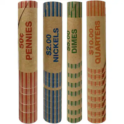 50¢ PENNIES $2.00
NICKELS $5.00
DIMES $10.00
QUARTERS