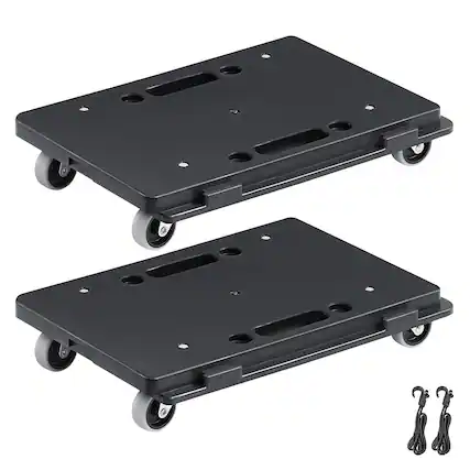 Front. VEVOR - Furniture Dolly, 500 lbs Capacity Each Count, Furniture Mover with Wheels, Portable Moving Rollers 4 Wheels Heavy Duty - Black.