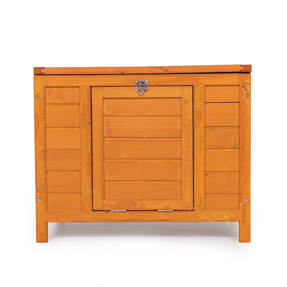 Alt View 2. Ficcuss Pets - Raised Wooden Pet House With Ladder.