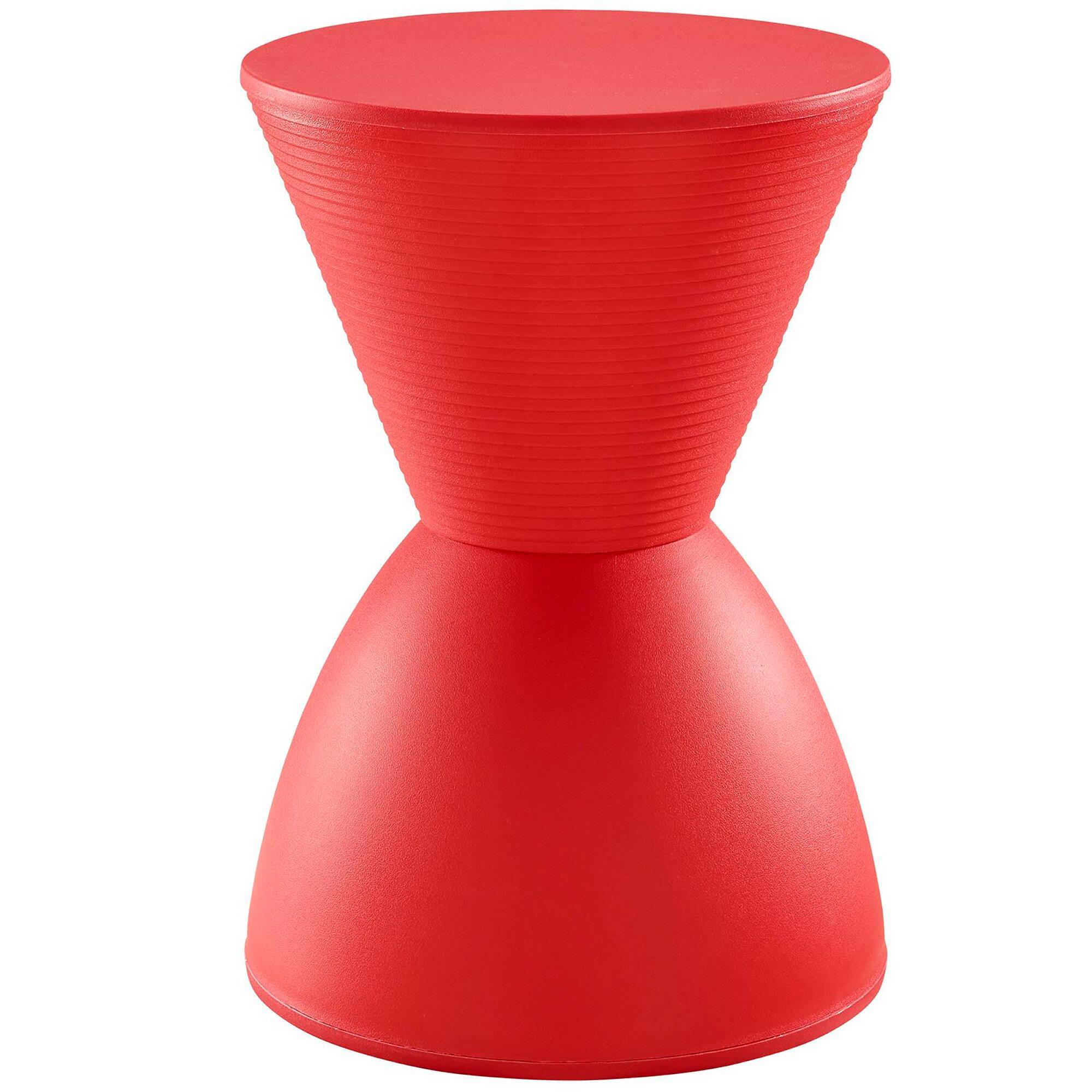 Left. Modway - Haste Backless Stool by Modway - Red.