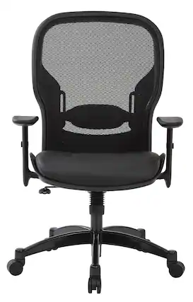Front. Office Star Products - Breathable Mesh Back Chair - Black.