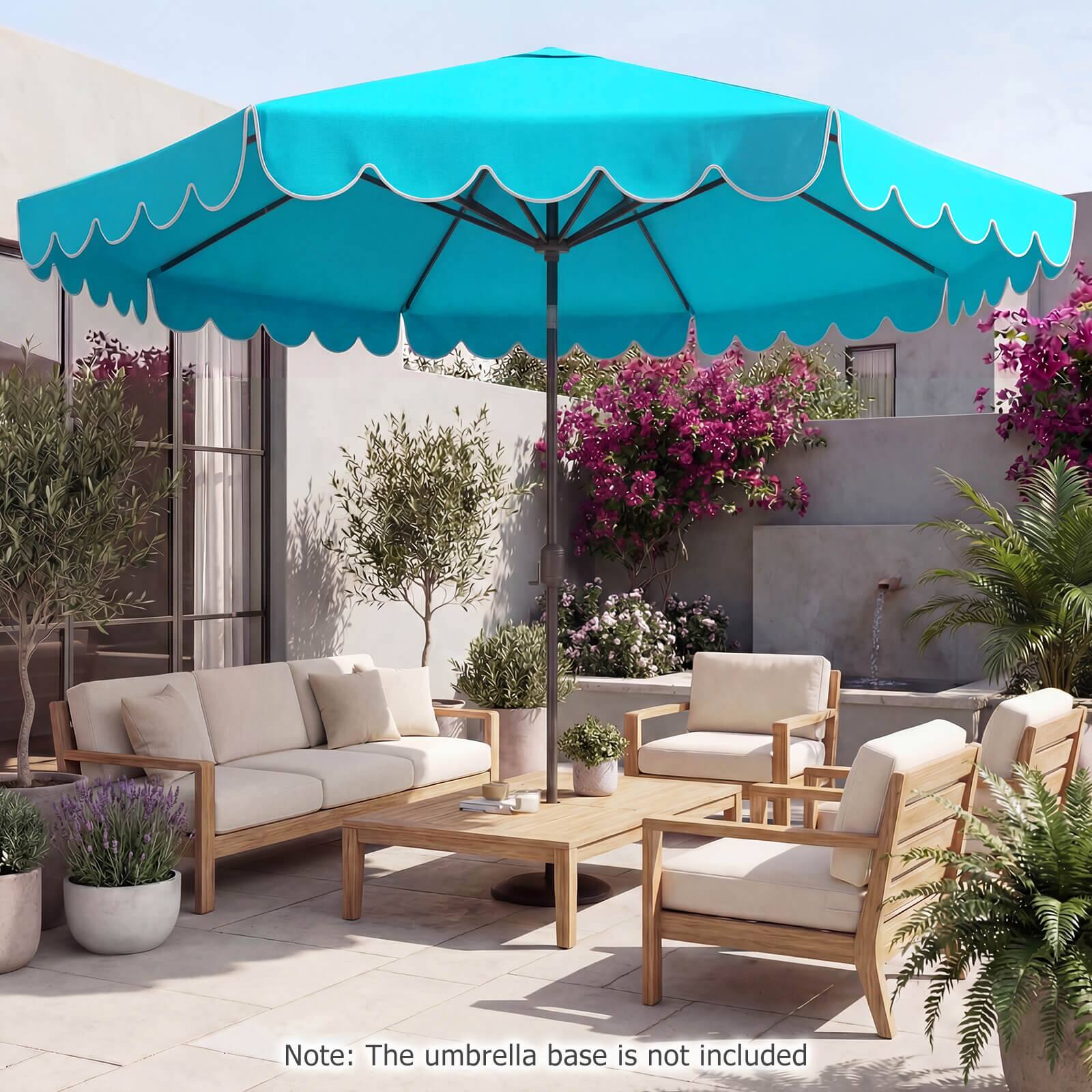 Note: The umbrella base is not included